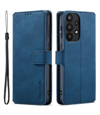 DG.Ming Blauw Retro Bookcase Hoesje Samsung Galaxy A33