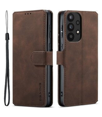 Koffiebruin Retro Bookcase Hoesje Samsung Galaxy A33