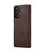 Koffiebruin Retro Bookcase Hoesje voor de Samsung Galaxy A33