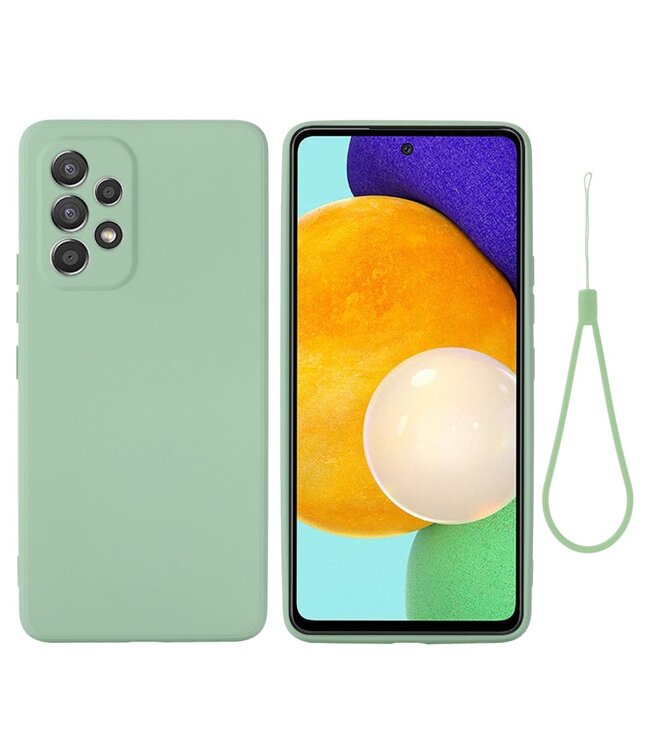 Groen Siliconen Hoesje met Polsband voor de Samsung Galaxy A33