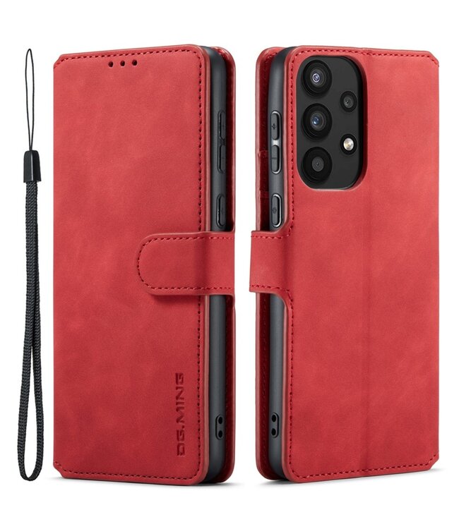 Rood Retro Bookcase Hoesje voor de Samsung Galaxy A33