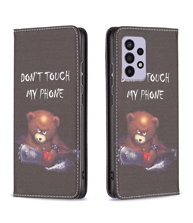 Don't Touch My Phone Bookcase Hoesje voor de Samsung Galaxy A33