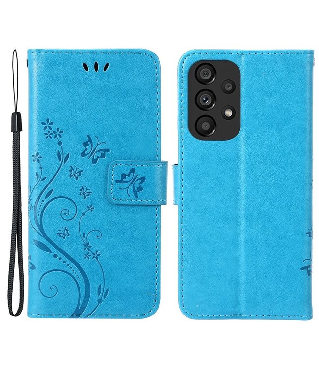 SoFetch Blauw Vlnder Design Bookcase Hoesje voor de Samsung Galaxy A33