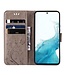 Grijs-bruin Vlnder Design Bookcase Hoesje voor de Samsung Galaxy A33