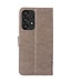 Grijs-bruin Vlnder Design Bookcase Hoesje voor de Samsung Galaxy A33