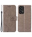 Grijs-bruin Vlnder Design Bookcase Hoesje voor de Samsung Galaxy A33