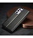LC.IMEEKE Zwart / Rood Carbon Textuur Bookcase Hoesje voor de Samsung Galaxy A33