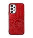 Rood Krokodillen Hybride Hoesje voor de Samsung Galaxy A33