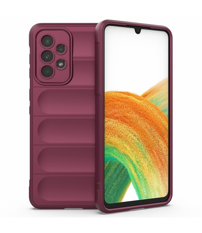 Wijnrood Modern TPU Hoesje voor de Samsung Galaxy A33