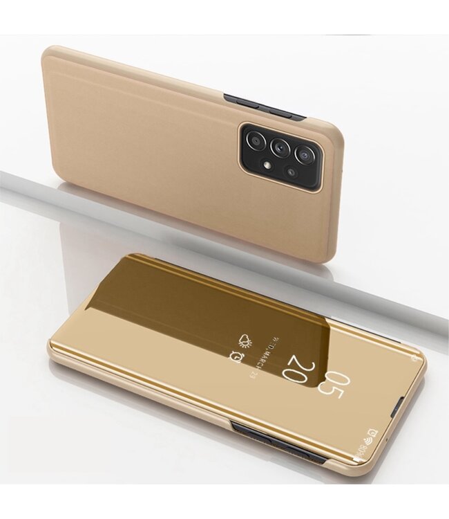 Goud Mirror Bookcase Hoesje voor de Samsung Galaxy A33