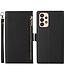 Zwart Litchee Bookcase Hoesje met Rits voor de Samsung Galaxy A33