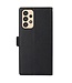 Zwart Litchee Bookcase Hoesje met Rits voor de Samsung Galaxy A33