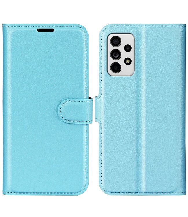 Blauw Effen Bookcase Hoesje voor de Samsung Galaxy A33