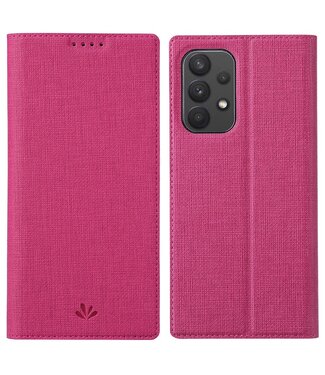 Vili DMX Roze Stoffen Bookcase Hoesje Samsung Galaxy A33