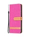 Roze Stoffen Bookcase Hoesje voor de Samsung Galaxy A33