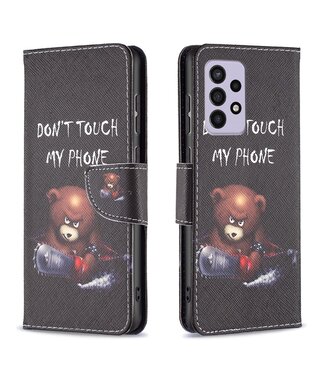 Don't Touch My Phone Bookcase Hoesje Samsung Galaxy A33