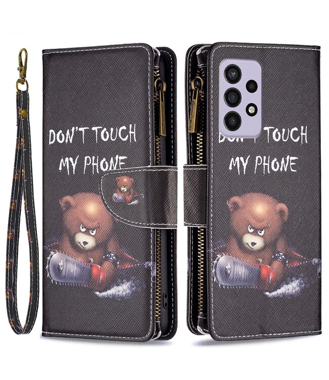 Don't Touch My Phone Bookcase Hoesje voor de Samsung Galaxy A33