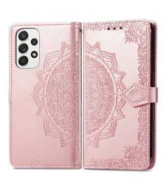 Rosegoud Mandala Bookcase Hoesje Samsung Galaxy A33