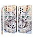Kat met kitten Bookcase Hoesje voor de Samsung Galaxy A33