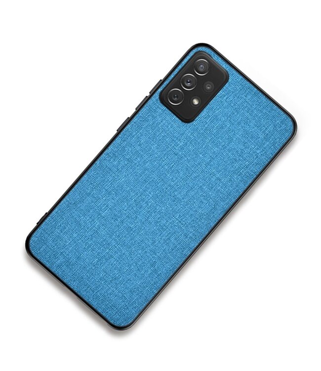 Blauw Stoffen Hybride Hoesje voor de Samsung Galaxy A33