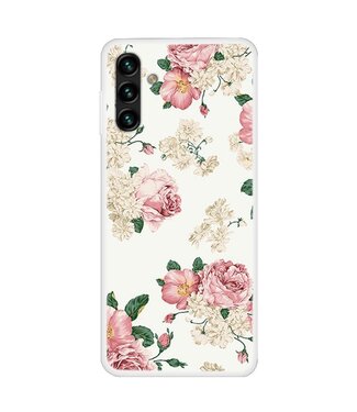 Witte Bloemen TPU Hoesje Samsung Galaxy A13 (5G) / A04s