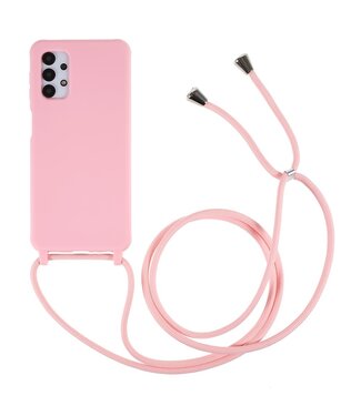 Roze Mat TPU Hoesje met Koord Samsung Galaxy A13 (5G) / A04s