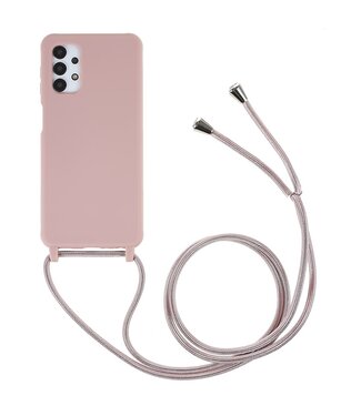 Rosegoud Mat TPU Hoesje met Koord Samsung Galaxy A13 (5G) / A04s