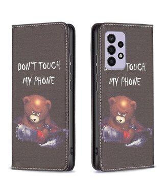 Don't Touch My Phone Bookcase Hoesje Samsung Galaxy A33