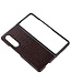 Koffiebruin Krokodillen Backcover Hoesje voor de Samsung Galaxy Z Fold 4