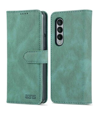 Azns Groen Bookcase Hoesje Samsung Galaxy Z Fold 4