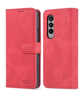 Azns Rood Bookcase Hoesje Samsung Galaxy Z Fold 4