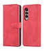 Azns Rood Bookcase Hoesje voor de Samsung Galaxy Z Fold 4