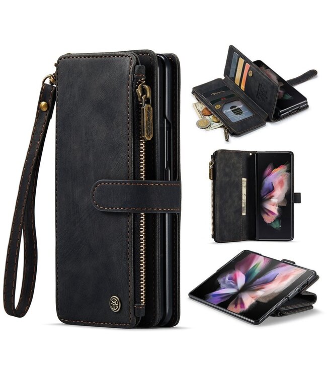CaseMe Zwart Portemonnee Hoesje voor de Samsung Galaxy Z Fold 4