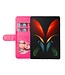 Roze Gllitter Bookcase Hoesje voor de Samsung Galaxy Z Fold 4