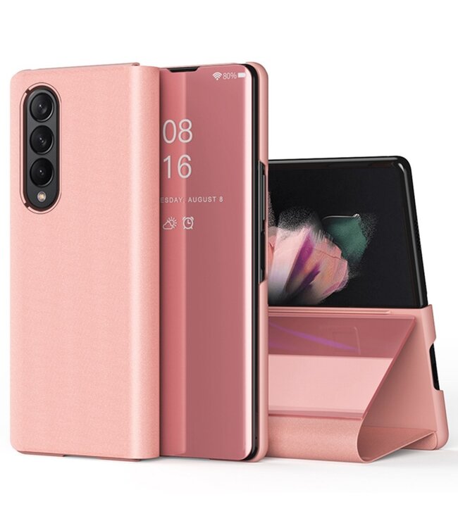 Roze Mirror Backcover Hoesje voor de Samsung Galaxy Z Fold 4