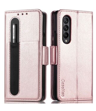 Roze Bookcase Hoesje met Pen Samsung Galaxy Z Fold 4