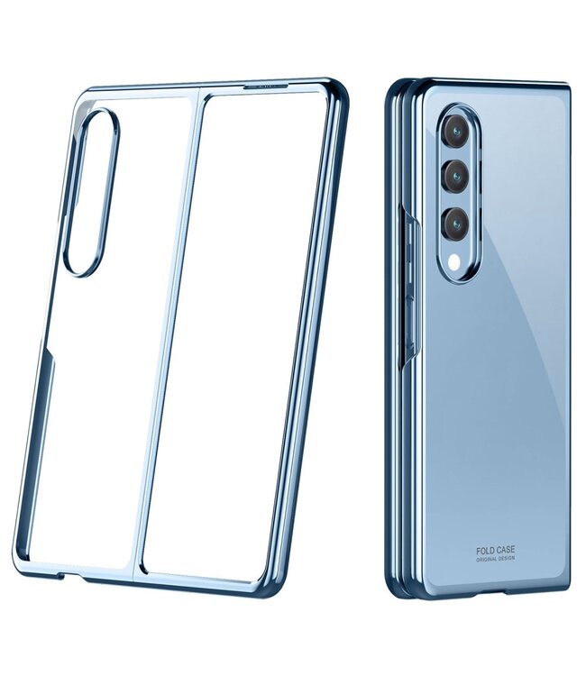 Blauw Backcover Hoesje voor de Samsung Galaxy Z Fold 4