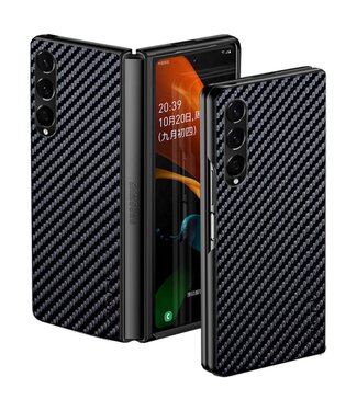 Aioria Zwart Carbon Backcover Hoesje Samsung Galaxy Z Fold 4