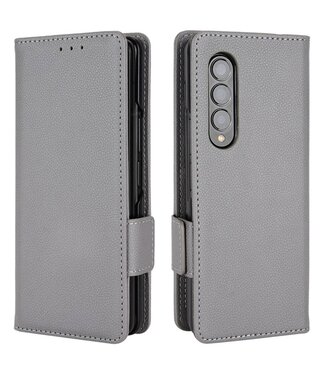 Grijs Bookcase Hoesje Samsung Galaxy Z Fold 4
