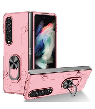 Roze Ringstand Backcover Hoesje Samsung Galaxy Z Fold 4