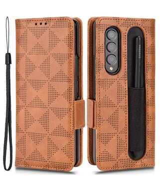 Bruin Design Bookcase Hoesje Samsung Galaxy Z Fold 4