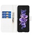 Binfen Color Wit Ruiten Bookcase Hoesje voor de Samsung Galaxy Z Fold 4