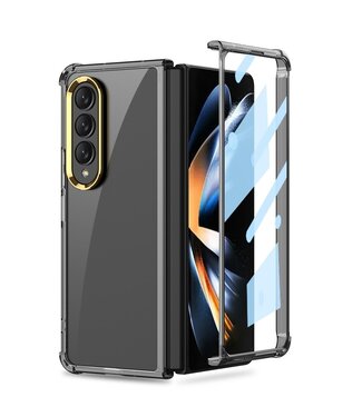 GKK Transparant TPU Hoesje met tempered glas Samsung Galaxy Z Fold 4