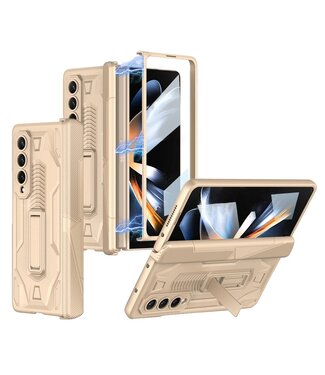 GKK Champagne Goud Backcover Hoesje Samsung Galaxy Z Fold 4