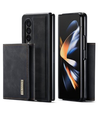 DG.Ming Zwart Pasjeshouder Backcover Hoesje Samsung Galaxy Z Fold 4