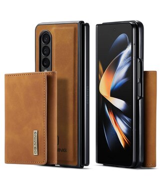 DG.Ming Bruin Pasjeshouder Backcover Hoesje Samsung Galaxy Z Fold 4