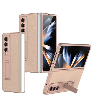 GKK Rosegoud Stand Backcover Hoesje Samsung Galaxy Z Fold 4