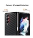 Zwart Carbon Backcover Hoesje met tempered glas voor de Samsung Galaxy Z Fold 4