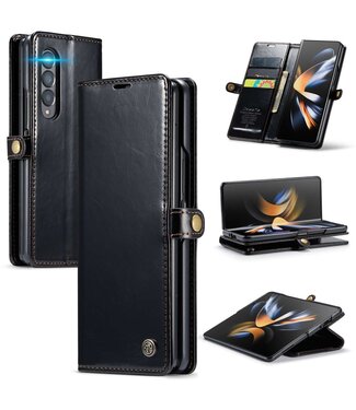 CaseMe Zwart Bookcase Hoesje Samsung Galaxy Z Fold 4