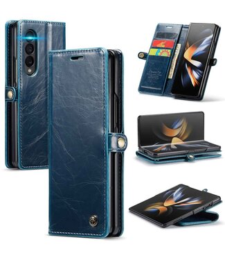 CaseMe Blauw Bookcase Hoesje Samsung Galaxy Z Fold 4